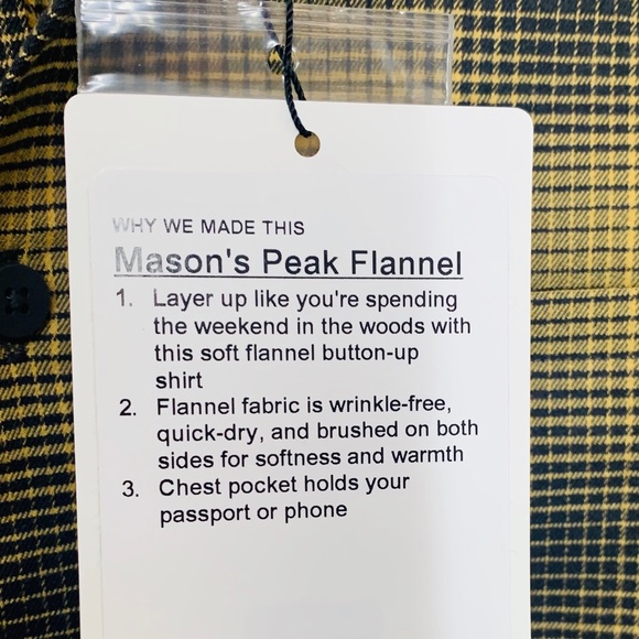 ๐ธ Lululemon masons peak flannel long sleeve nwt - Picture 6 of 11